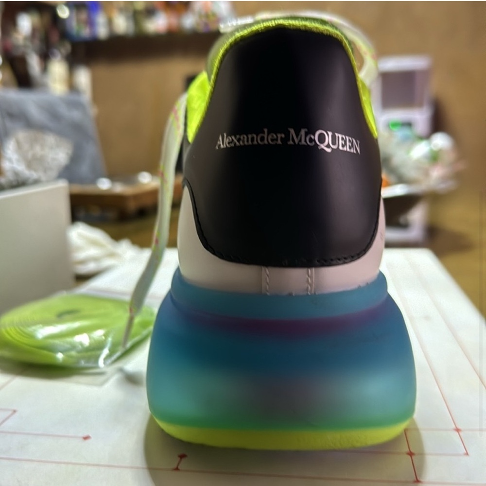 Alexander McQueen Transparent Pop Color Sole Sneakers - Picture 4 of 5